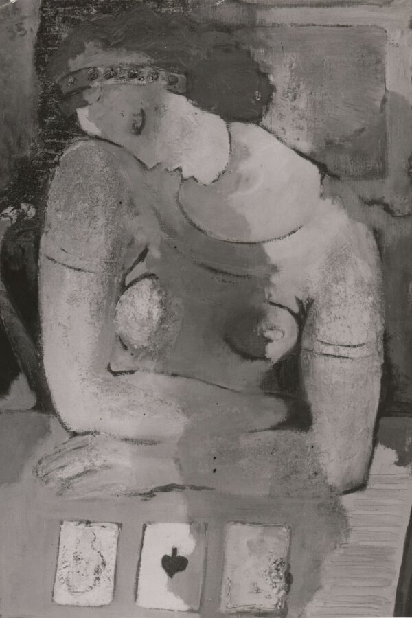 František Kaláb, Kartářka, 1935, olej, 75 x 55 cm